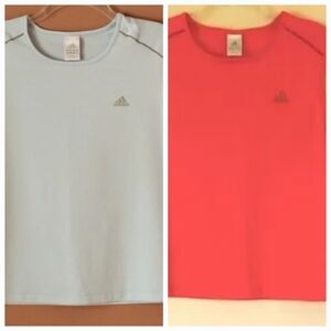 Adidas set of 2 sleeveless cropped workout shirts